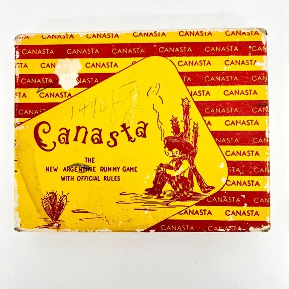 Vintage Canasta New Argentine Rummy Card Game With Official Rules & Box Complete - Picture 2 of 15